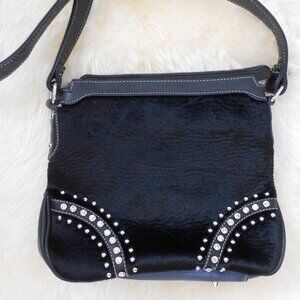 MONTANA WEST BLACK LEATHER PURSE-CONCEALED CARRY